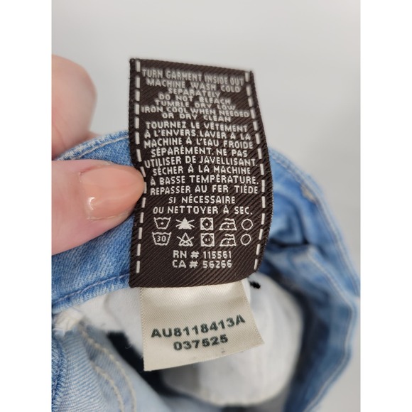 7 for All Mankind 27 Mid-Rise Cropped Skinny Jeans Light Wash Slim Faded - Picture 6 of 7